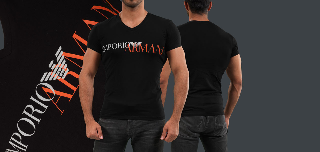 Emporio Armani Megalogo V-Neck T-Shirt 8A516