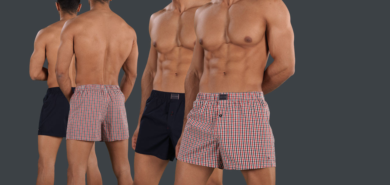 Tommy Hilfiger Check Woven Boxershort 2-Pack 229, color Nee
