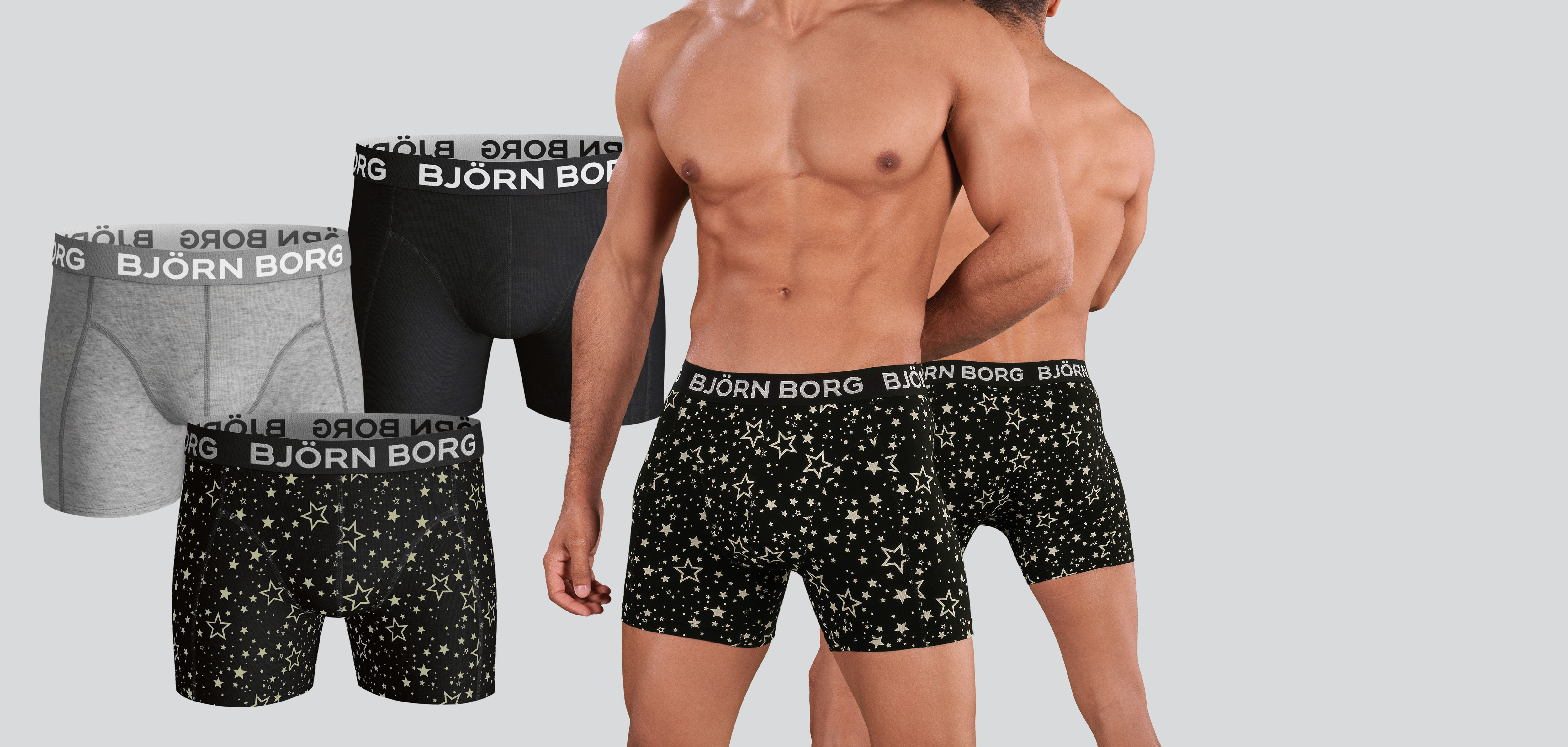 Bjorn Borg Sammy Graphic Star Boxershort 3-Pack 1028, color Nee