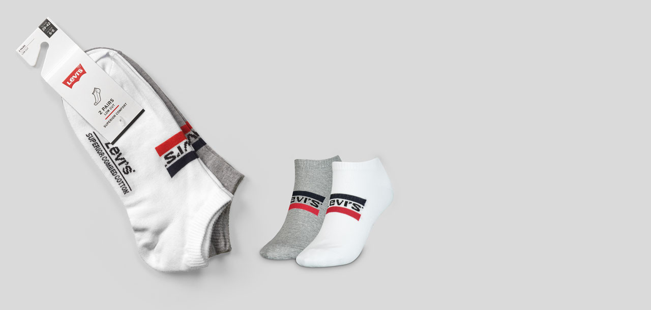 Levi_s Low Cut Sportswear Logo Socks 2-Pack 5001