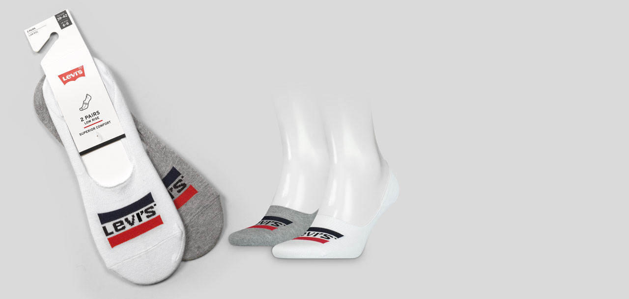 Levi_s Low Rise Sportswear Logo Socks 2-Pack 6001