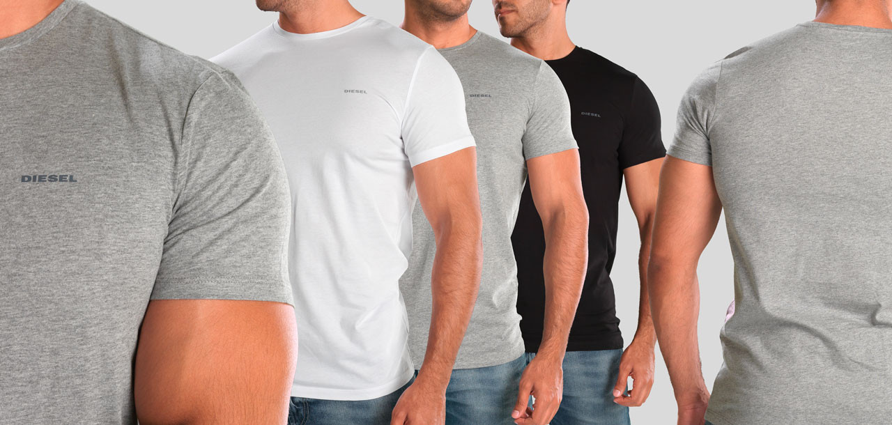 Diesel Jake Round Neck T-Shirt 3-Pack AALW, color Nee