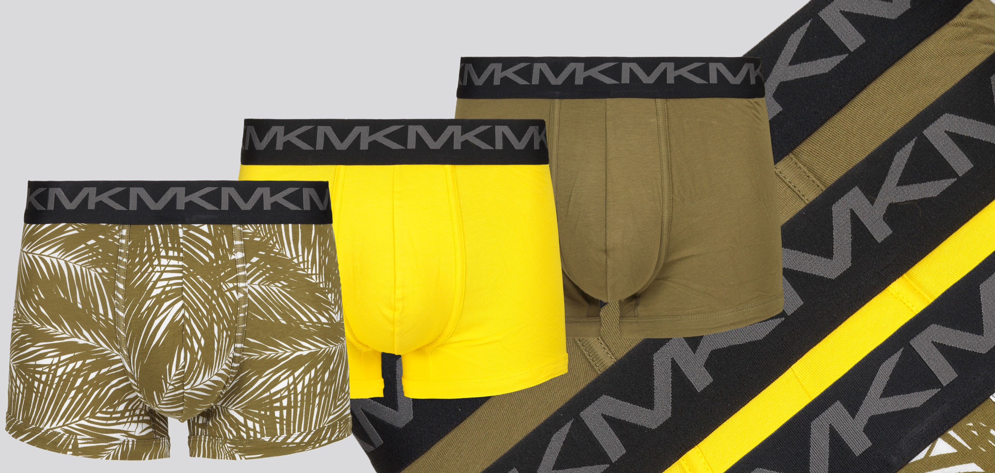 Michael Kors Boxershort 3-Pack 033 Smokey Olive, color Nee