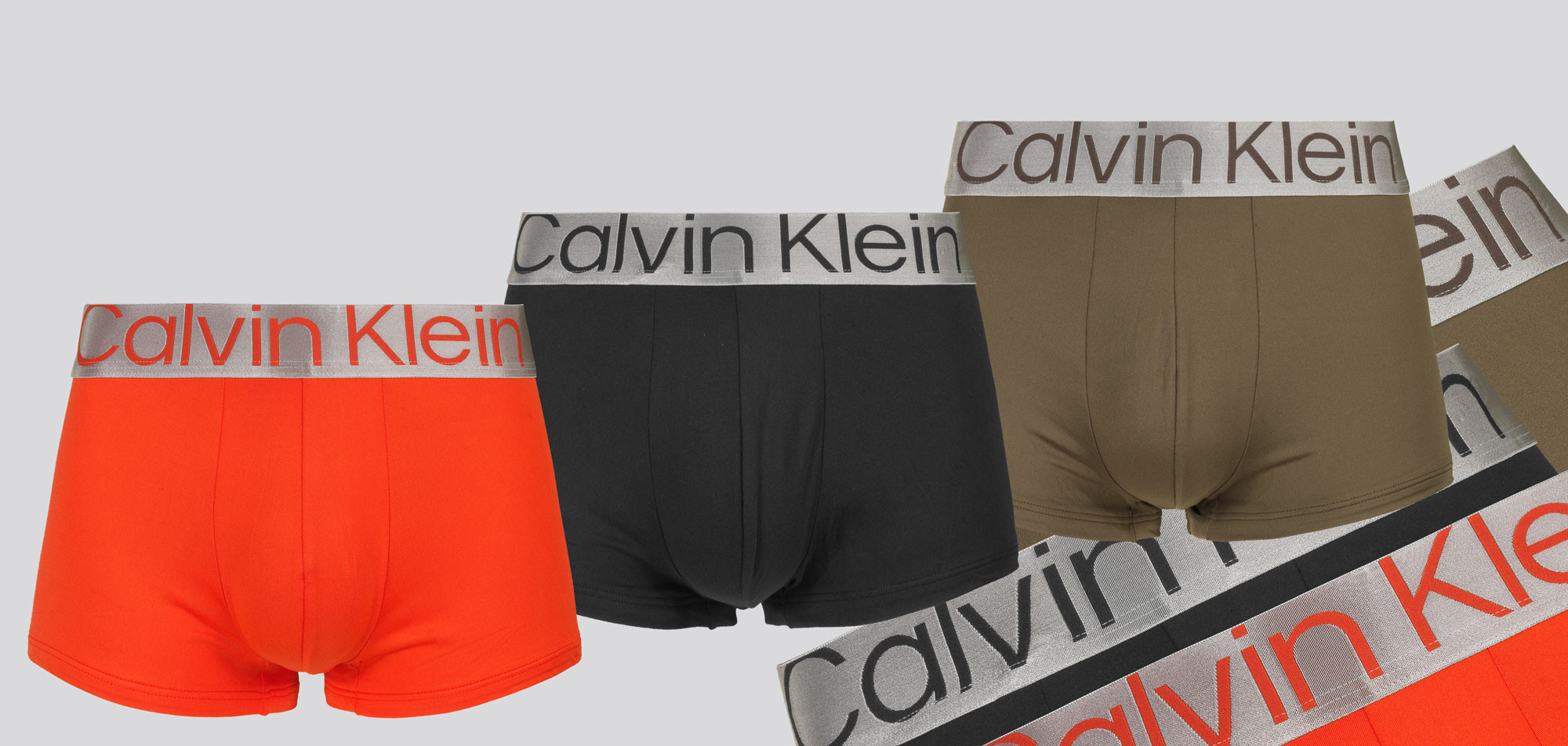 Calvin Klein Low Rise Trunk 3-Pack NB3074A Reconsidered Steel