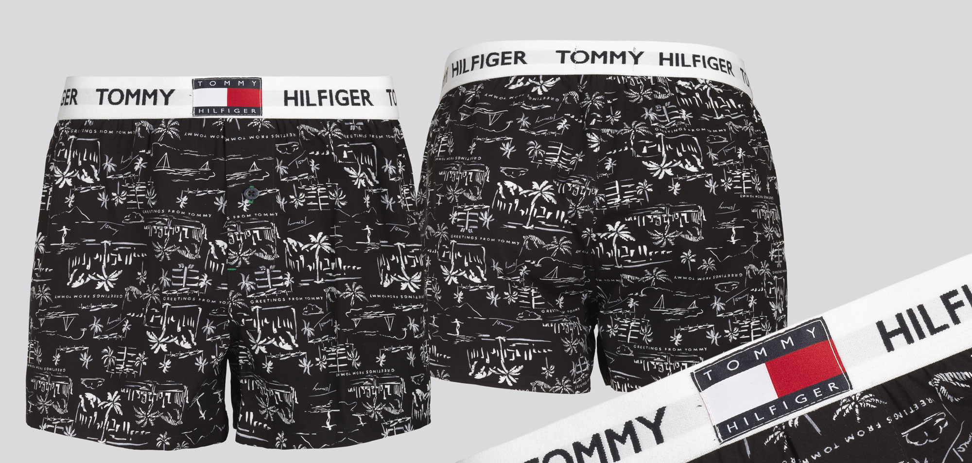 Tommy Hilfiger Woven Boxershort Print 175 Organic Cotton, color Nee