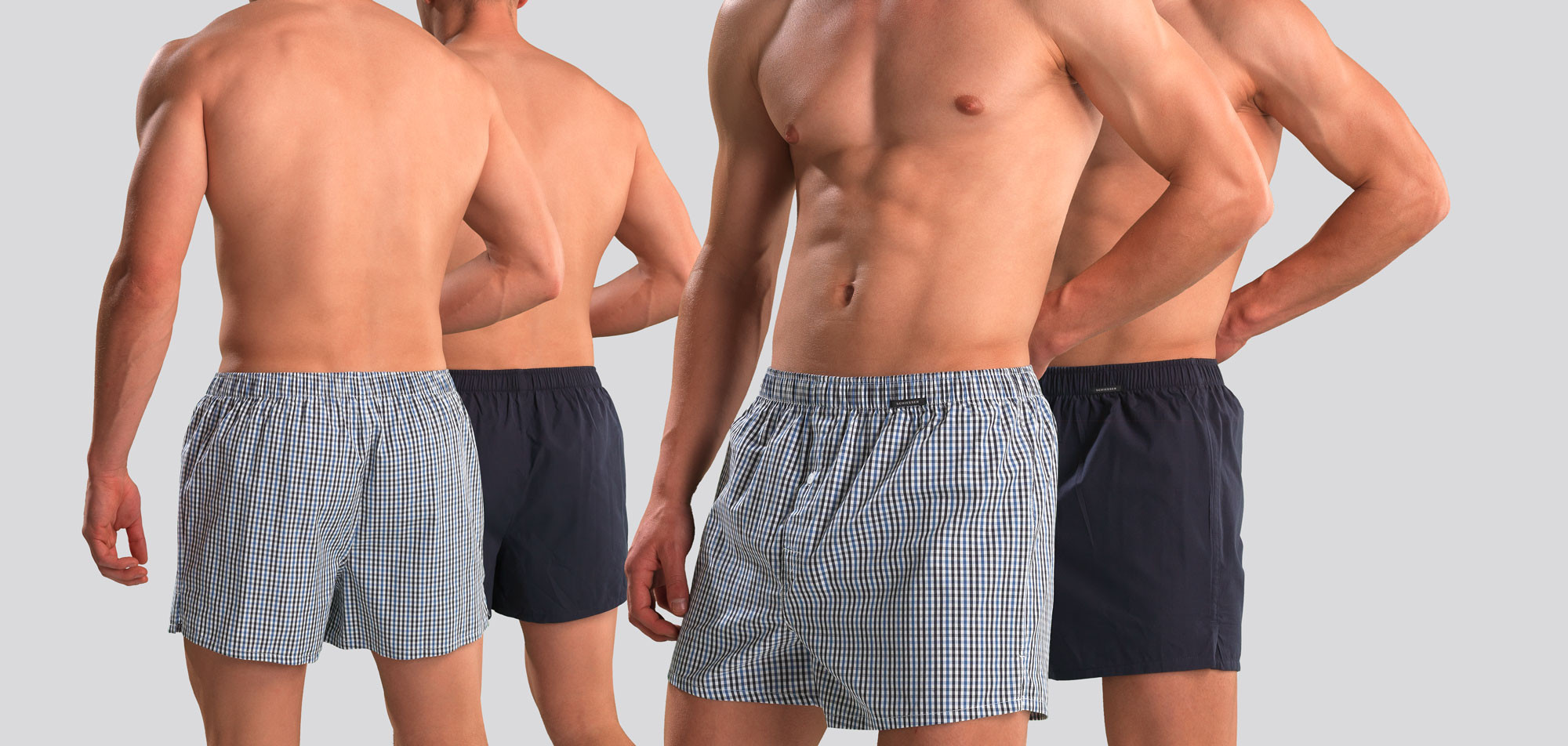 Schiesser Woven Boxershort 2-Pack 040 Checkered, color Nee