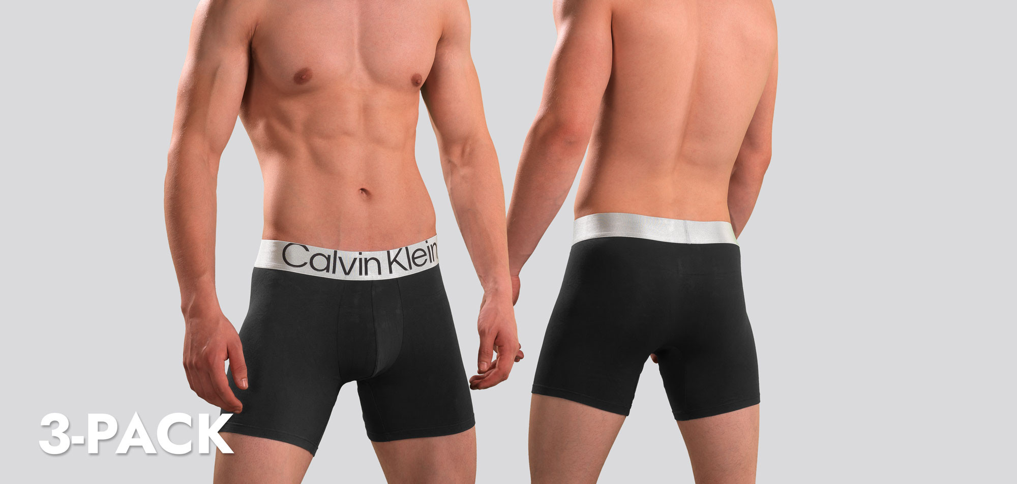 Calvin Klein Boxer Brief 3-Pack NB3131A Reconsidered Steel, color Nee