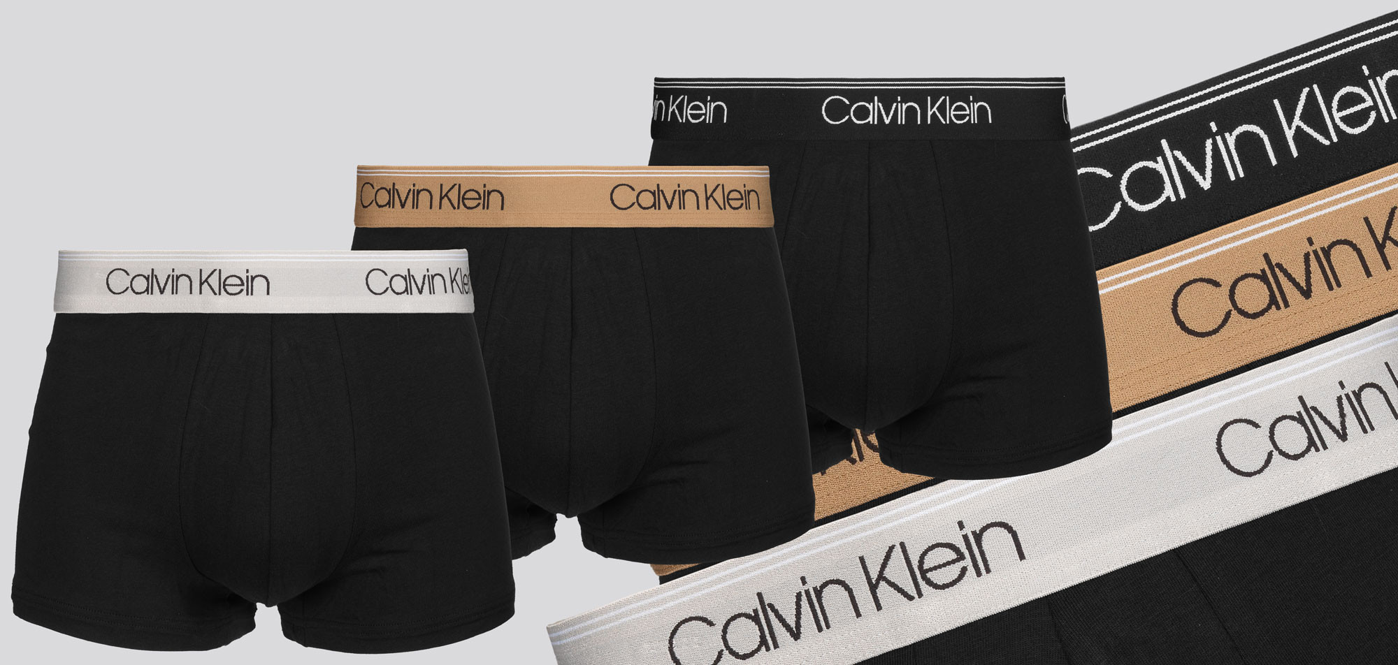 Calvin Klein Low Rise Trunk 3-Pack NB2569A Microfiber Stretch, color Nee