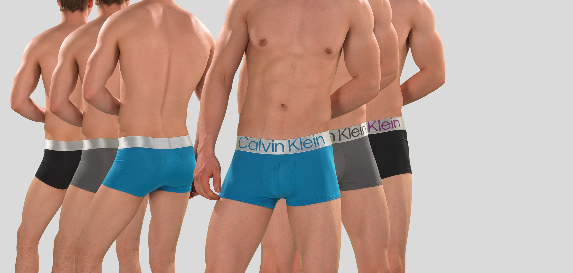 Calvin Klein Low Rise Trunk 3-Pack NB3074A Microfiber Reconsidered Steel, color Nee